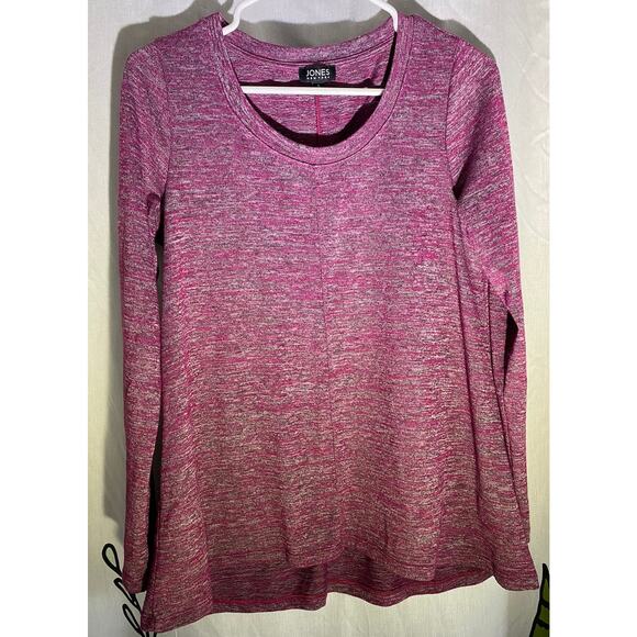 Jones New York Ladies Long Sleeve Knit Top Raspberry Pink Small - Picture 4 of 6